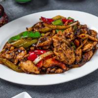 Black Pepper Swai · Marinated swai with onions, red and green bell peppers, celery, carrots, oyster sauce, garli...