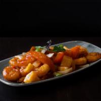 Sweet 'n Sour Shrimp · Lightly battered and fried shrimp, pineapple, bell pepper mix, and tomato in a sweet 'n sour...