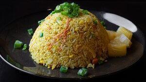 Pineapple Fried Rice (Half Pan Serves 10-12) · Choice of jasmine or brown rice with pineapple, green beans, carrots, egg, onions, scallions...