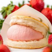 Strawberry · Cold version of our signature Premium Pancake. Served with house made strawberry custard cre...