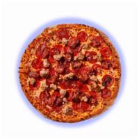 Lightning Meat · All the meat you need to scale your pizza to the next level. Mozzarella cheese, pepperoni, s...