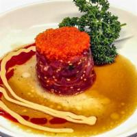 Tuna Tartar · Fresh tuna with yuzu sauce, spicy sauce, tobiko.