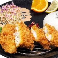 Fish Katsu (Red Snapper) · Deep fried fish in panko.