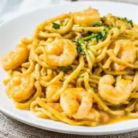 Shrimp Garlic Noodles · Shrimp sautéed with butter and garlic egg noodles.