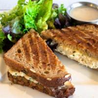 Tuna Melt Sandwich · White Albacore tuna with Fiscalini white cheddar, grilled and served with a side of mixed ba...