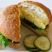 Egg Salad Sandwich · Organic hand-chopped eggs and chives. Includes your choice of bread with house-made mayonnai...