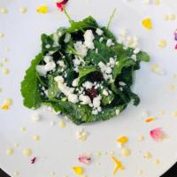 Cavolo Salad · Organic mixed baby kale, . candied pecans, dried cherries, goat cheese, honey mustard vinaig...