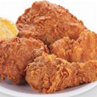 Four Pieces Chicken Combo · Includes biscuit, drink, and your choice of side.