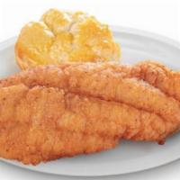 Fried Fish · Includes 1 biscuit, 1 side and 1 can soda