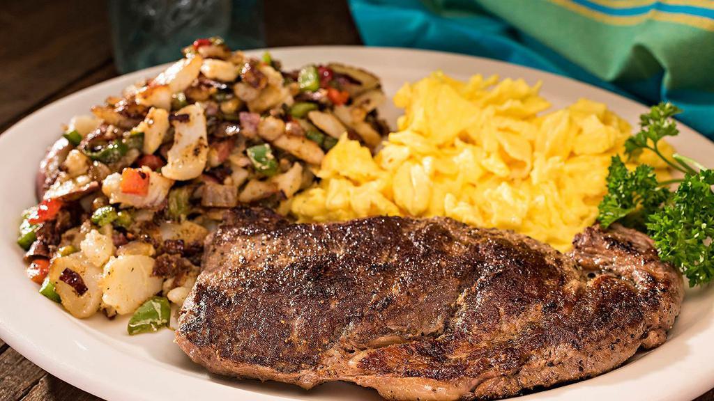 1/2 Lb Rib Eye Steak · 1/2 lb rib eye steak seasoned and grilled to your liking with all the fixings.