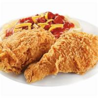 2 Pc Chickenjoy W/ Jolly Spaghetti & Drink · A Chickenjoy drumstick and thigh served with Jolly Spaghetti