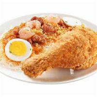 1 Pc Chickenjoy W/ Palabok Fiesta & Drink · A Chickenjoy drumstick served with Palabok Fiesta Note: Palabok sauce contains shrimp and po...