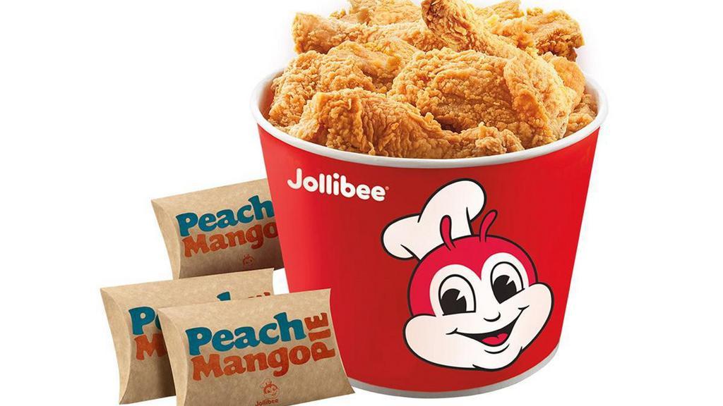 Chickenjoy Family Deal 2 · 10 Pc Chickenjoy Bucket served with gravy for dipping and 3 Peach Mango Pies
