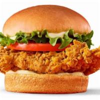 Deluxe Chicken Sandwich · Our Deluxe Chickenwich starts with a crispy juicy hand-breaded chicken breast fillet, spread...