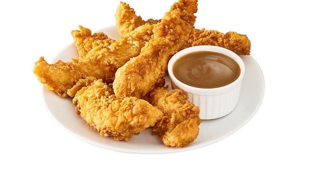 6 Pc Chicken Tenders · 6 hand breaded and freshly prepared all white-meat chicken tenders. Our chicken tenders deliver the crispiness and juiciness you love.