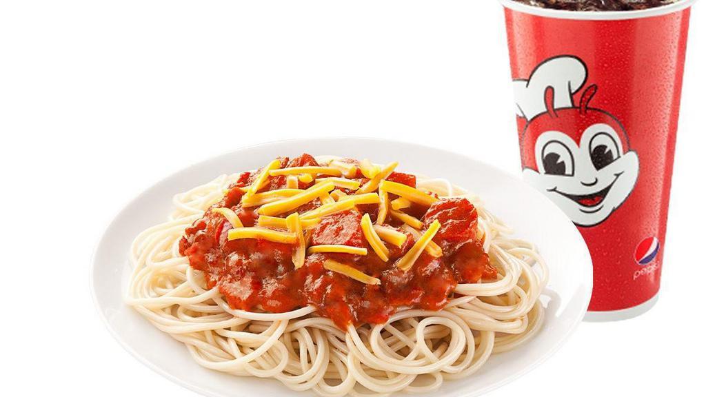 Kids Meal: Jolly Spaghetti With Drink · A kids meal with Jolly Spaghetti, a drink, and a toy when offered