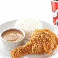 Kids Meal: 1Pc Chickenjoy With Rice And Drink · A kids meal with Chickenjoy fried chicken drumstick, a side of rice, a drink and a toy when ...