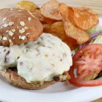 Chicken All Star · Grilled Marinade Chicken, Provolone Cheese, Jalapeño Buttermilk Dressing Served on a Wheat B...