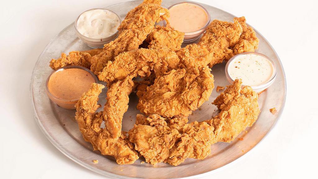 10 Tenders · 10 hand-breaded crispy chicken tenders. Choose Regular or Nashville Hot AF with your choice of 4 sauces.