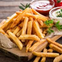 French Fries · Homemade fries are perfectly crispy and salty.