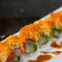 11. Specialized Roll · IN : Shrimp tempura, cucumber  /  OUT : tuna, avocado, spicy crab & tobiko