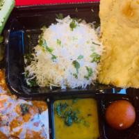 Non-Veg Bento Box · The Box Comes with Salad, Chicken Entree ,Rice , Daal ,Bread and Desert