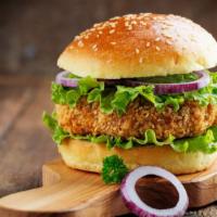 Crispy Chicken Burger · Delicious Crispy Chicken Burger freshly prepared and cooked to perfection. Topped with lettu...