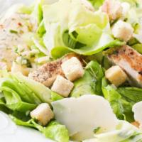 Caesar Salad with Chicken & Avocado · Fresh green salad prepared with Grilled chicken, avocado, croutons, cheese, and caesar dress...