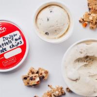 Cookie Dough With Pretzels & Chocolate Chips (per Pint) · We combine a silky smooth malted brown sugar ice cream base with chunks of freshly-made cook...