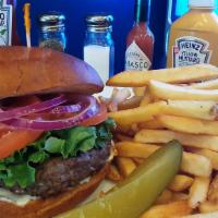 Buffalo Burger    · 1/2 lb. real Buffalo meat, topped with lettuce, tomato, onion, and mayo.