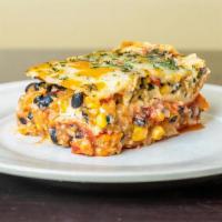 Gluten-Free Mexican Lasagna- Spl (MX) · A lasagna with Mexican inspired flavors. Made with high-quality corn tortillas, grilled vegg...