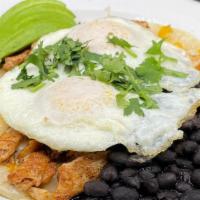 South of the Border · Choice of chicken, brisket, carnitas, or seasoned tofu, with black beans, two eggs any style...