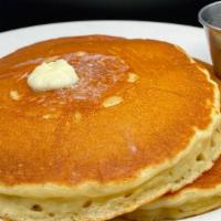 Bistro Pancakes · Two house-made pancakes. No box mix here!