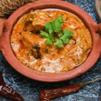 Kadai Chicken (with Rice) · Chicken cooked with chopped bell peppers, tomato, onion and our chef's special Himalayan hom...