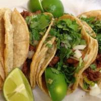 Tacos Crispy · Choice of meat, lettuce, cheese, pico de Gallo, sour cream and salsa