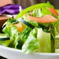 Green Salad · lettuce, cucumber, tomatoes, onions, and homemade dressing