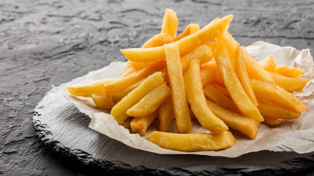 French Fries · Delicious French fries deep-fried 'till golden brown, with a crunchy exterior and a light fluffy interior. Seasoned to perfection!