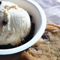 Cookie A La Mode · Warm cookie w/ choice of ice cream + 1 topping.