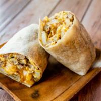 Sausage Breakfast Burrito · Sausage mixed with seasoned potatoes, Eggs, and Cheese.
