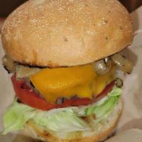 Burger · cheese, lettuce, tomato, onion, pickles, aioli