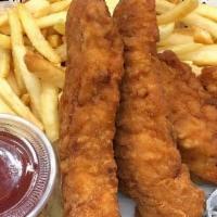 Chicken Strips · Served with French Fries
