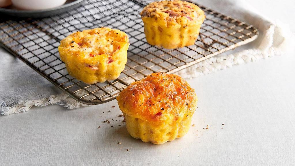 Oven-Baked Frittata Bite Pair · For a limited time only! Choose your favorite flavor of our new oven-baked frittata bites for a perfect on-the-go breakfast.