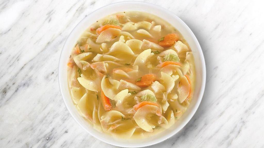 Chicken Noodle Soup · chicken, egg noodles, carrot, onion, celery