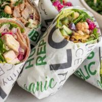 Build Your Own Wrap · Made fresh to order with ground chickpeas, parsley. Mediterranean herbs and spices. Vegan an...