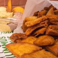 Pita Chips · Freshly made pita chips lightly seasoned with zatar.