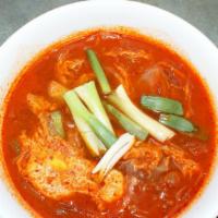38. Yug Gae Jang · Spicy. Beef and vegetables soup.
