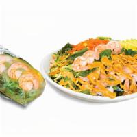 Vietnamese Shrimp · Poached Shrimp, Red Leaf Lettuce, Glass Noodles, Avocado, Peanuts, Cucumber, Pickled Carrot,...