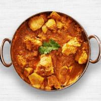 Butter Chicken · Chicken cooked in a tomato and butter sauce.
