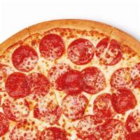 Extramostbestest® Pepperoni · Large thin crust pizza topped right to the edge with Pepperoni and Cheese
