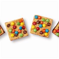 Cookie Dough Brownie Made With M&M’S® Minis Chocolate Candies · Brownie topped with Cookie Dough Frosting and M&M’S® MINIS Chocolate Candies | 4-piece order
